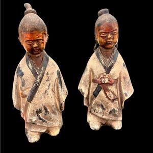 Decorative Figurine Set - Brown and Black